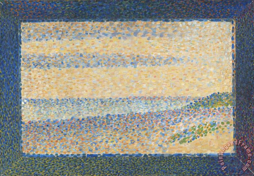 Seascape (gravelines) painting - Georges Seurat Seascape (gravelines) Art Print