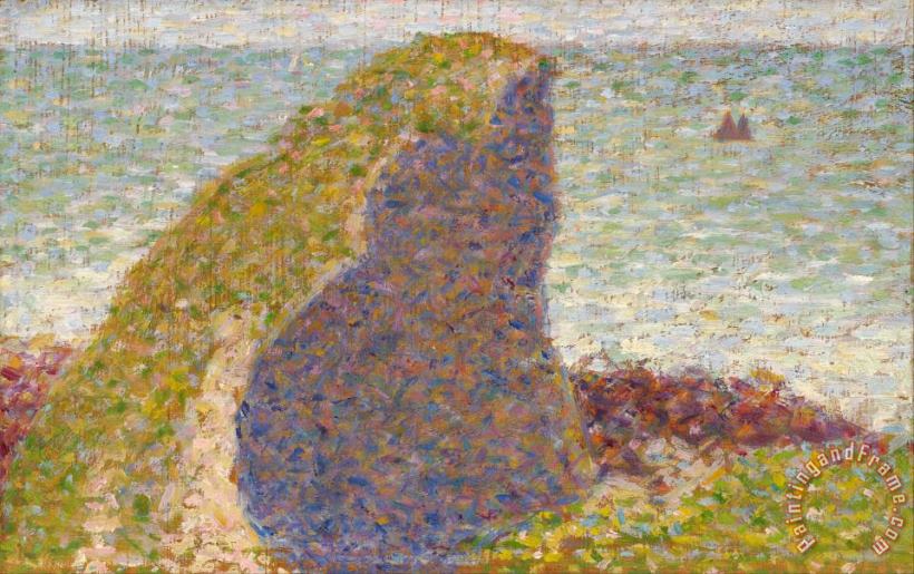 Georges Seurat Study for Le Bec Du Hoc, Grandcamp Art Painting