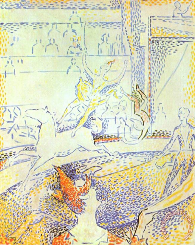 Study for The Circus 1891 painting - Georges Seurat Study for The Circus 1891 Art Print