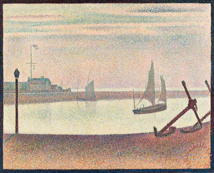 Georges Seurat The Channel at Gravelines, Evening Art Painting