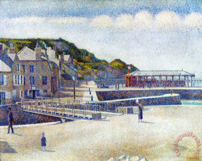 Georges Seurat The Harbour And The Quays at Port En Bessin 1888 Art Painting