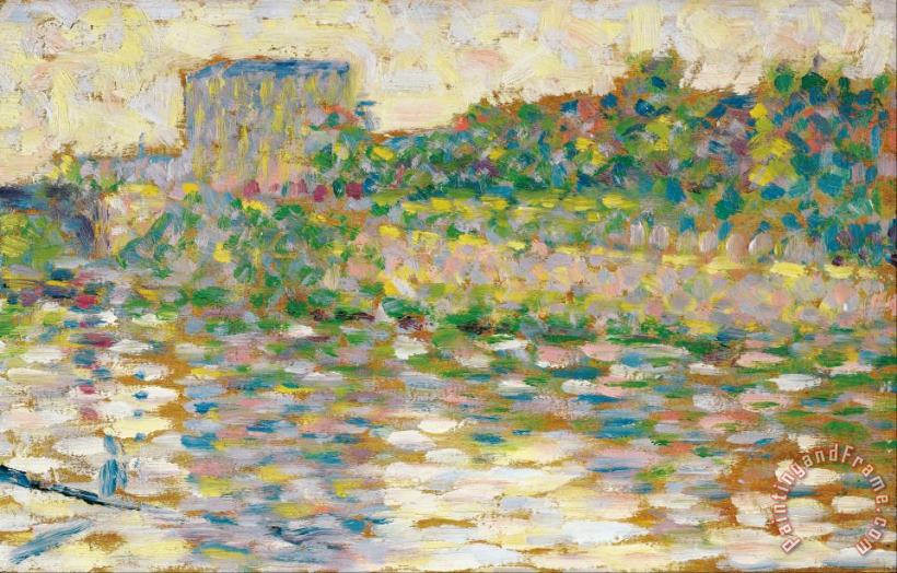 The Seine at Courbevoie painting - Georges Seurat The Seine at Courbevoie Art Print