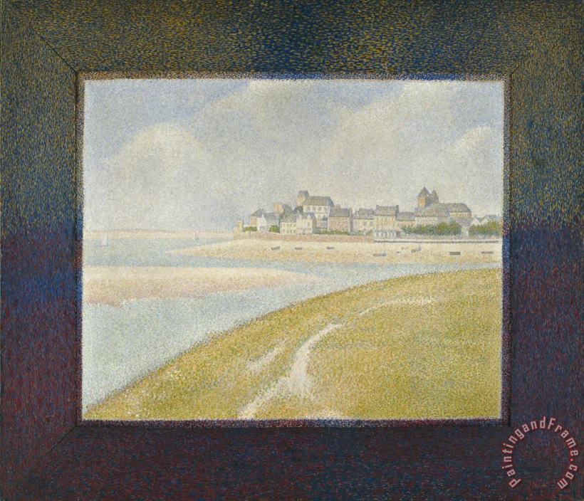 View of Le Crotoy From Upstream painting - Georges Seurat View of Le Crotoy From Upstream Art Print