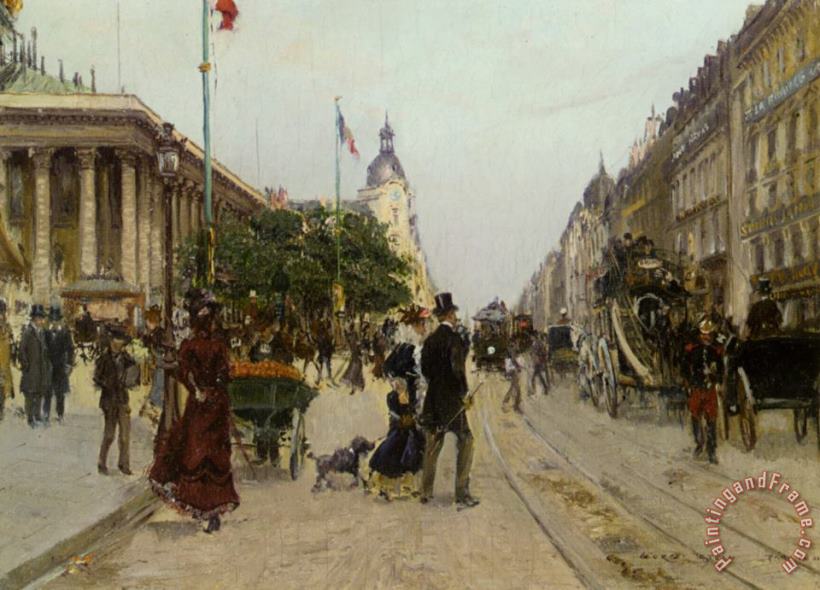 Rue Du Colisee painting - Georges Stein Rue Du Colisee Art Print