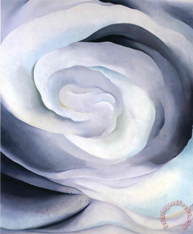 Abstraction White Rose painting - Georgia O'keeffe Abstraction White Rose Art Print