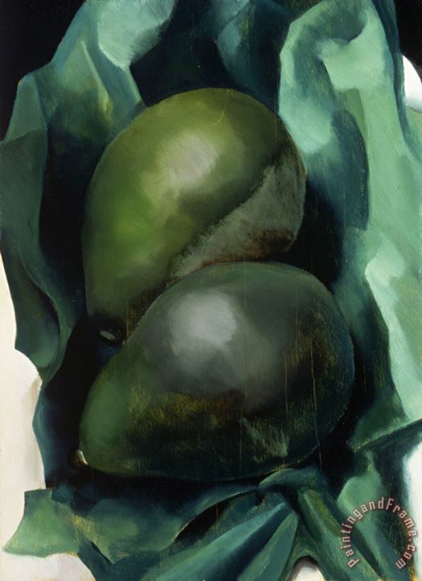 Alligator Pears, 1923 painting - Georgia O'keeffe Alligator Pears, 1923 Art Print