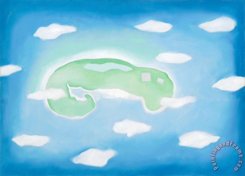 An Island with Clouds, 1962 painting - Georgia O'keeffe An Island with Clouds, 1962 Art Print