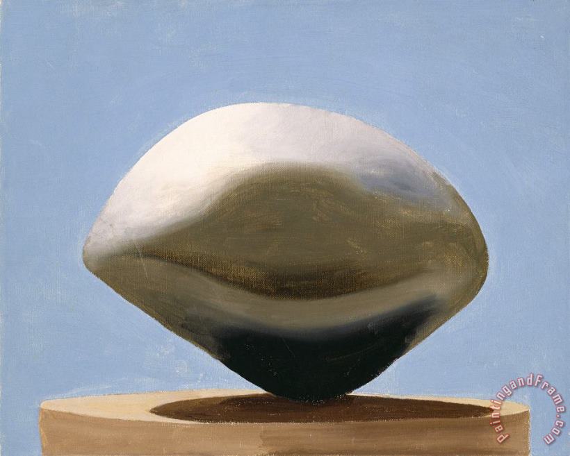 Georgia O'keeffe Black Rock on Stump, 1970s Art Painting