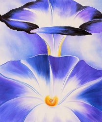 Georgia O'keeffe Blue Morning Glories