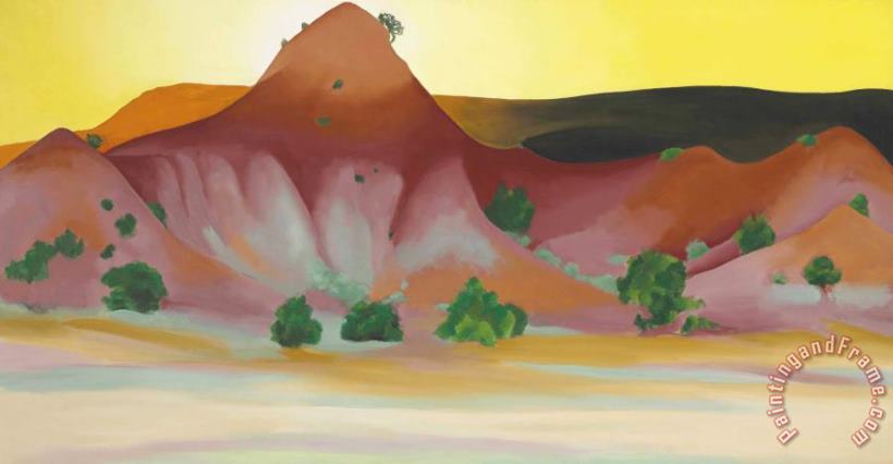 Hills And Mesa to The West, 1945 painting - Georgia O'keeffe Hills And Mesa to The West, 1945 Art Print