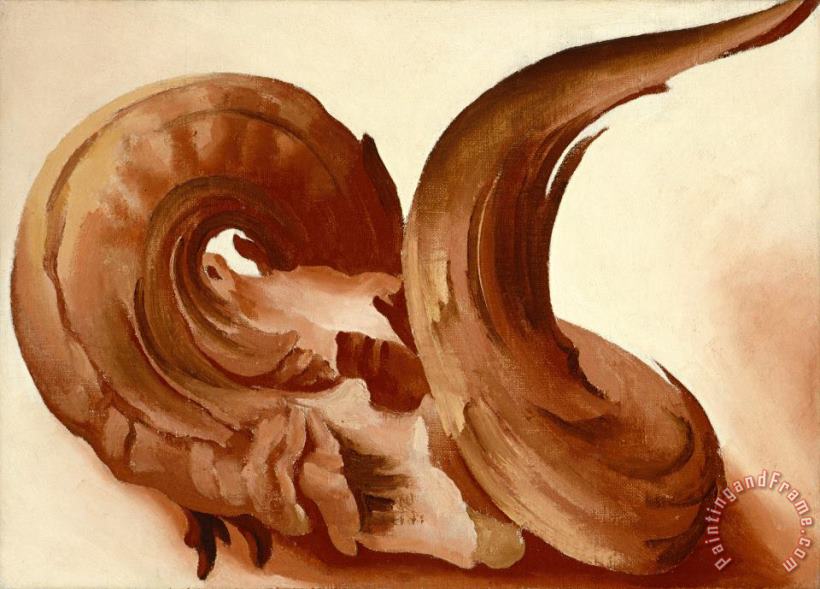 Horns, 1943 painting - Georgia O'keeffe Horns, 1943 Art Print
