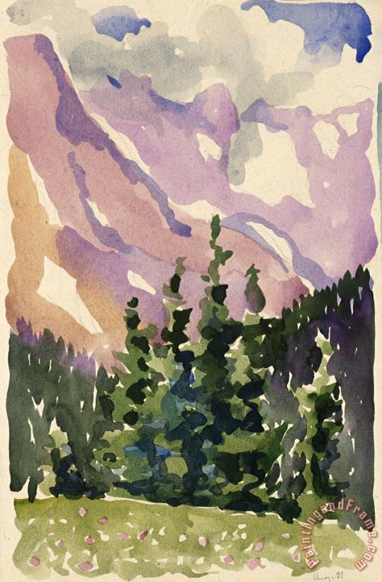 Georgia O'keeffe Long Lake, Colorado Ii( Adrienne Brugger Sketchbook), 1917 Art Print