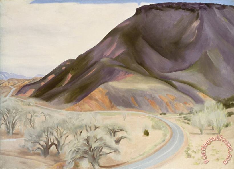 Georgia O'Keeffe Mesa And Road East Art Painting