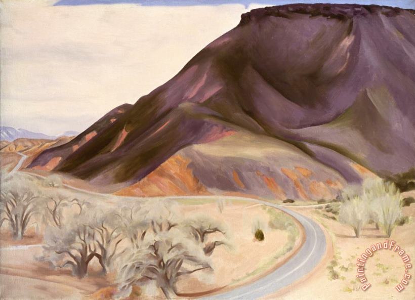 Mesa And Road East, 1952 painting - Georgia O'keeffe Mesa And Road East, 1952 Art Print