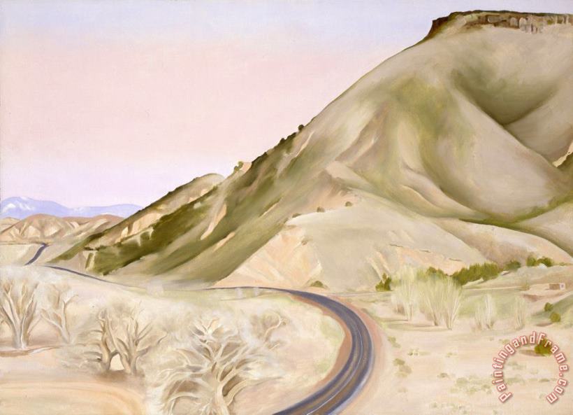 Georgia O'keeffe Mesa And Road East Ii, 1952 Art Print