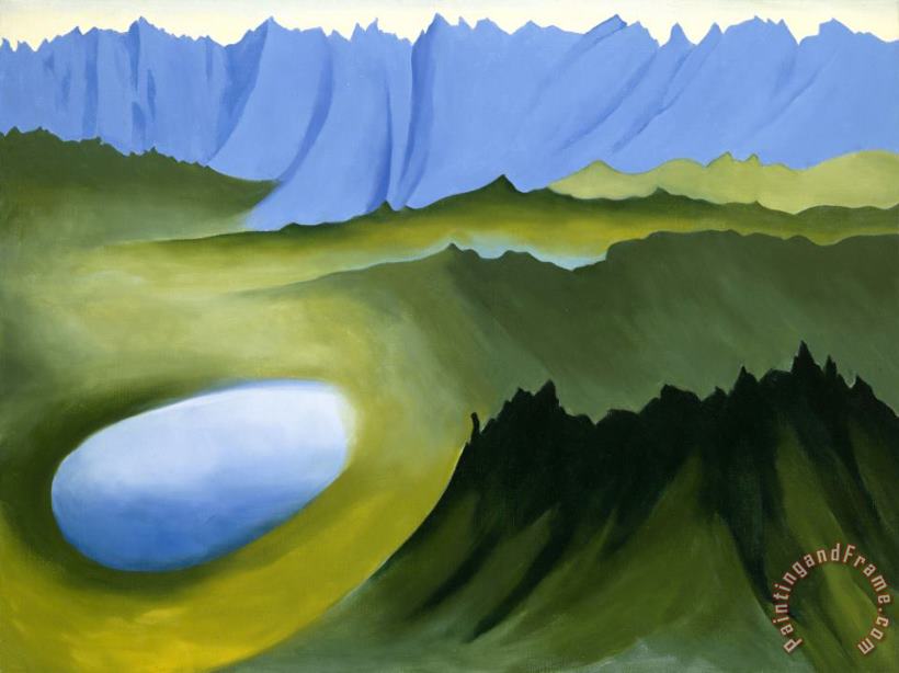 Georgia O'keeffe Mountains And Lake, 1961 Art Print