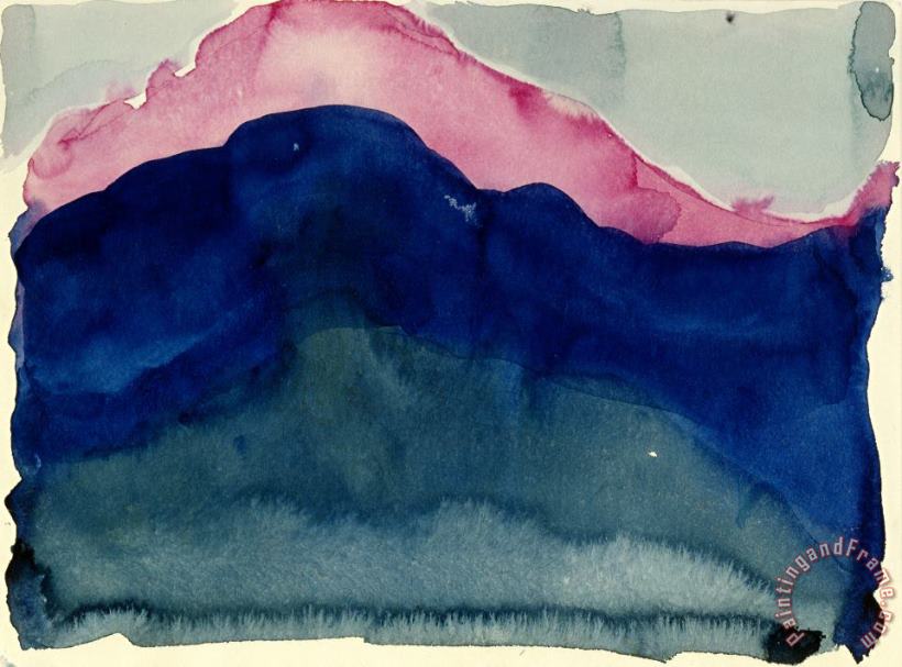 Georgia O'keeffe Pink And Blue Mountain, 1916 Art Print