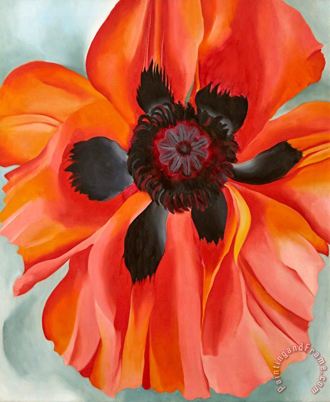 Georgia O Keeffe Red Poppy Vi Painting Red Poppy Vi Print For Sale