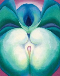 Georgia O'keeffe Series I White & Blue Flower Shapes, 1919