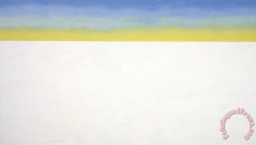 Georgia O'keeffe Sky Above Clouds (yellow Horizon And Clouds), 1976 1977 Art Painting
