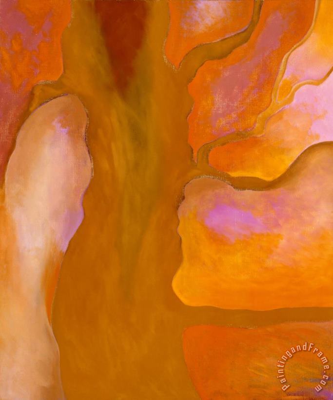 Georgia O'keeffe Tan, Orange, Yellow, Lavender, 1959 1960 Art Painting
