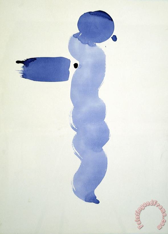 Georgia O'keeffe Untitled (abstraction Blue Line), 1970s Art Print