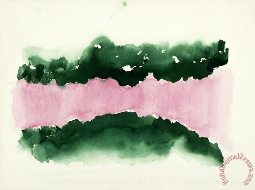 Georgia O'keeffe Untitled (abstraction Pink And Green), 1976 1977 Art Painting