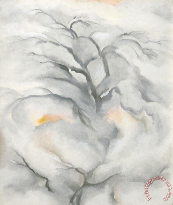 Winter Trees, Abiquiu I, 1950 painting - Georgia O'keeffe Winter Trees, Abiquiu I, 1950 Art Print