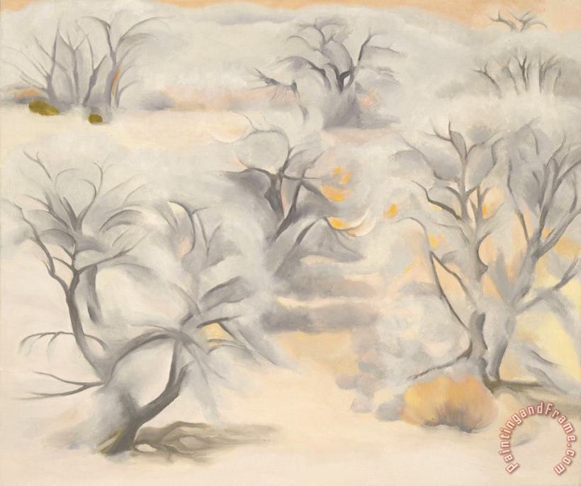 Winter Trees, Abiquiu, Iii, 1950 painting - Georgia O'keeffe Winter Trees, Abiquiu, Iii, 1950 Art Print