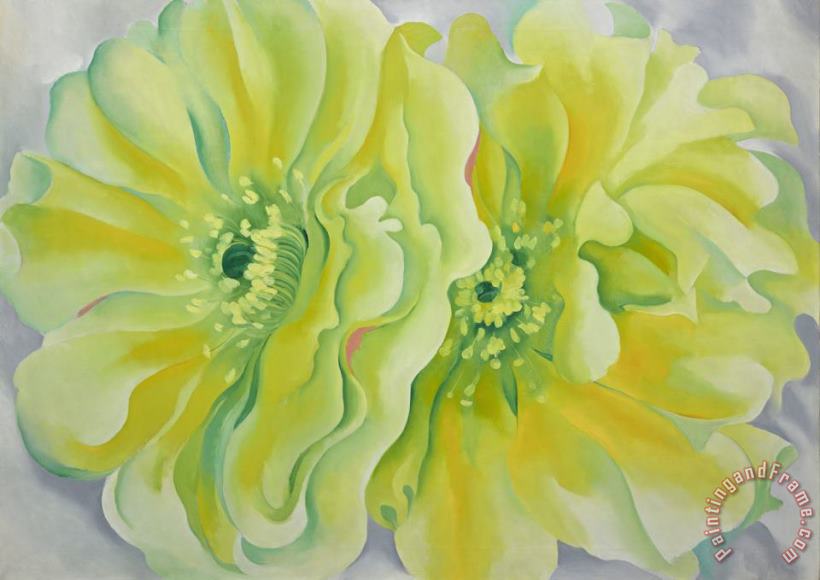 Georgia O'Keeffe Yellow Cactus Art Painting