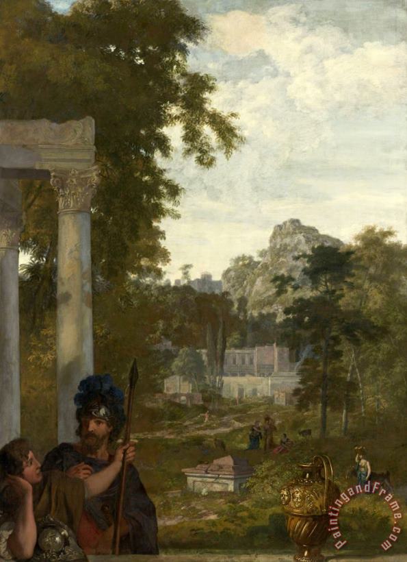 Gerard de Lairesse Italian Landscape with Two Roman Soldiers Art Print