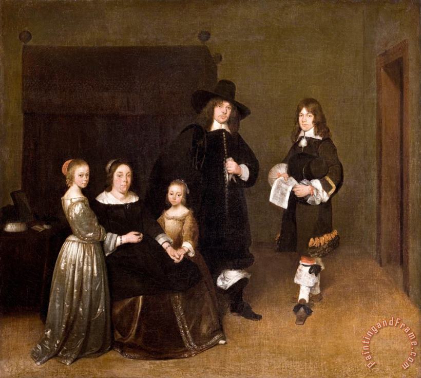 Portrait of a Family painting - Gerard ter Borch Portrait of a Family Art Print