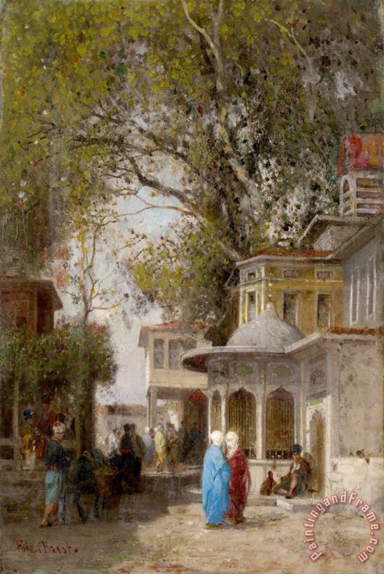 Germain Fabius Brest The Street, Second Half of The 19th Century Art Print