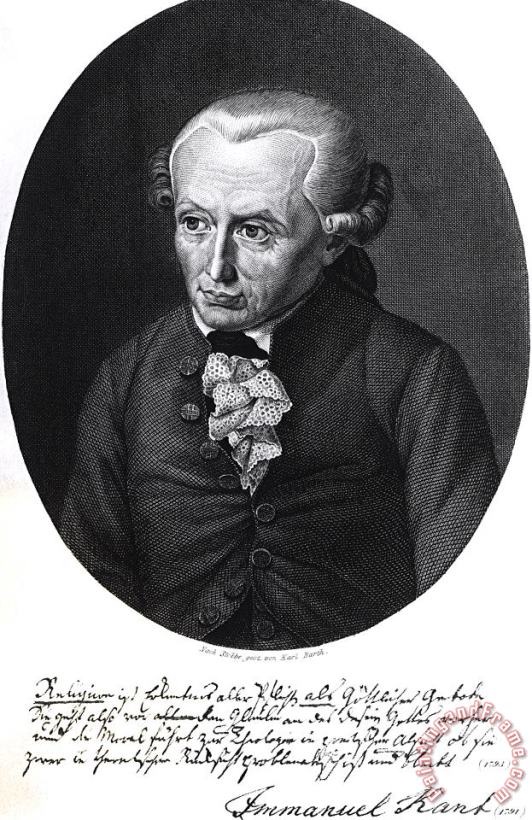 Portrait Of Emmanuel Kant painting - German School Portrait Of Emmanuel Kant Art Print