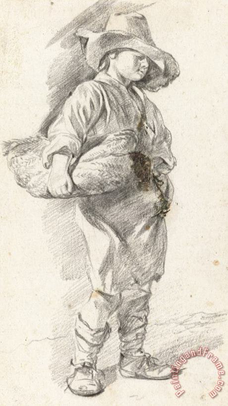 Gerrit Adriaensz. Berckheyde Little Boy with Basket Art Painting