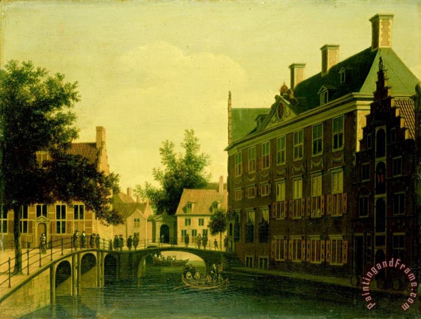 Gerrit Adriaensz. Berckheyde The Oude Zijds Herenlogement (gentlemen's Hotel) in Amsterdam Art Painting