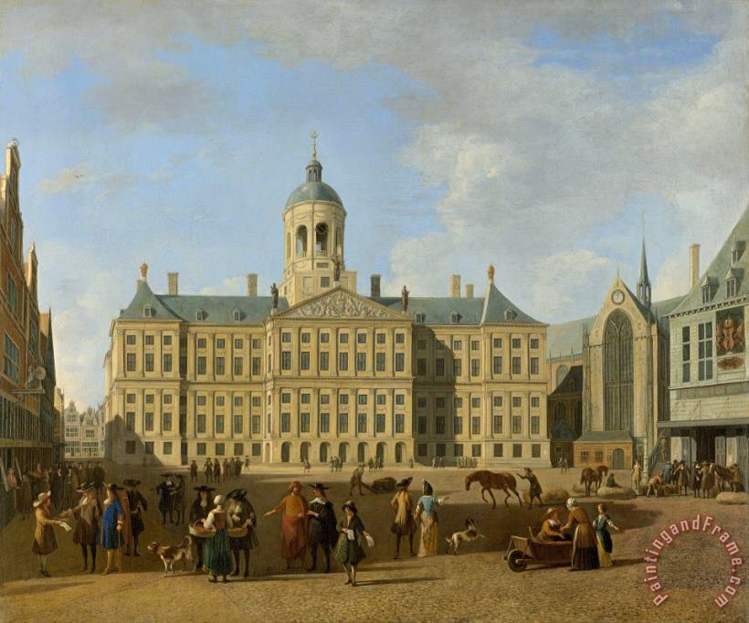 The Town Hall on The Dam, Amsterdam painting - Gerrit Adriaensz. Berckheyde The Town Hall on The Dam, Amsterdam Art Print