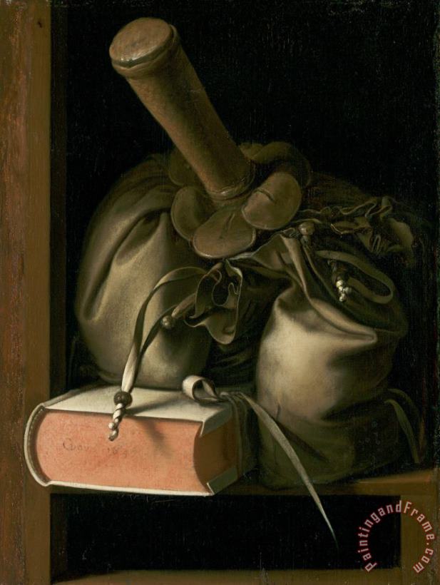 Gerrit Dou Still Life with Book And Purse Art Painting