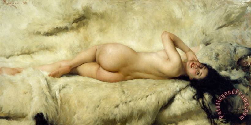 Nude painting - Giacomo Grosso Nude Art Print