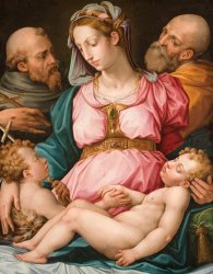 Giorgio Vasari Holy Family With The Infant Saint John The Baptist And Saint Francis