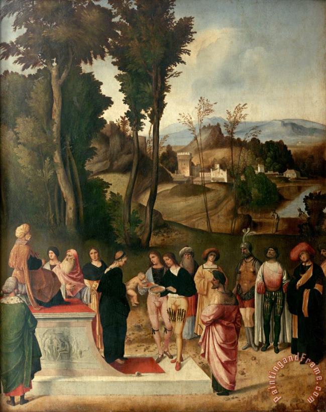 Giorgione Mose Alla Prova Del Fuoco Art Print