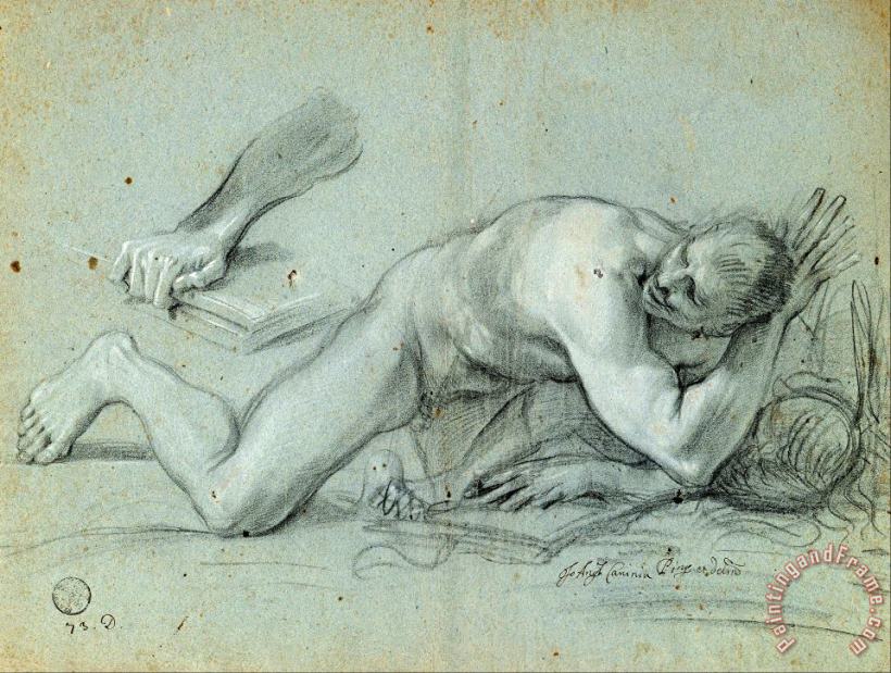 Study for a Fallen Angel painting - Giovanni Angelo Canini Study for a Fallen Angel Art Print