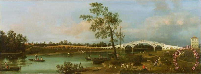 Giovanni Antonio Canaletto Old Walton's Bridge Art Print
