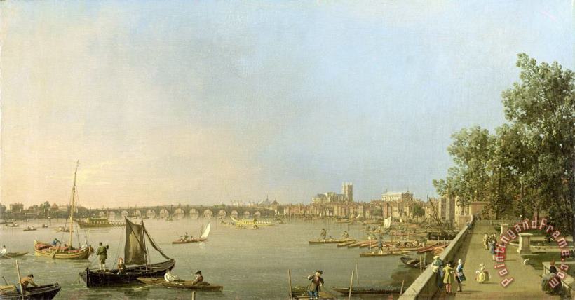 The Thames from the Terrace of Somerset House painting - Giovanni Antonio Canaletto The Thames from the Terrace of Somerset House Art Print