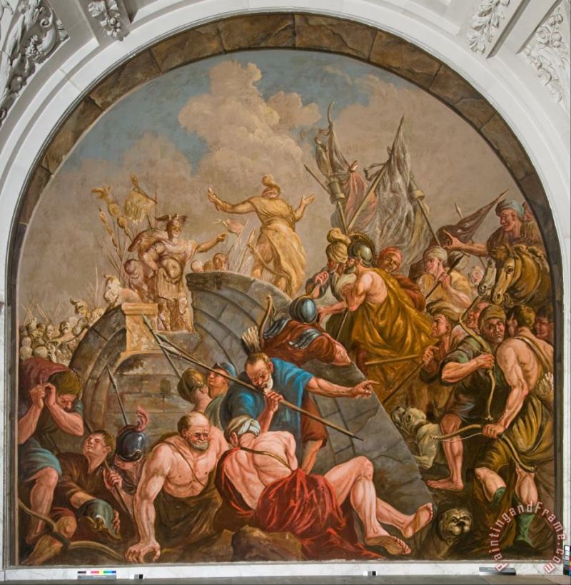 Giovanni Antonio de Groot The Peace Negotiations Between Claudius Civilis And Quintus Petillis Cerialis Art Painting