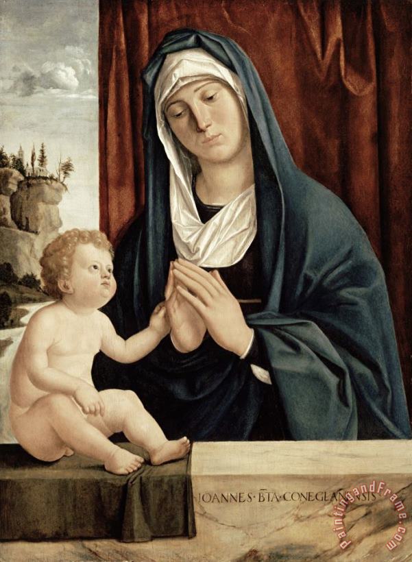 Giovanni Battista Cima da Conegliano Madonna and Child - late 15th to early 16th century Art Print