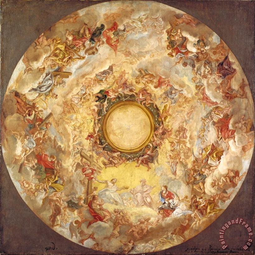 Giovanni Battista Gaulli St. Agnes Is Received Into Heaven Art Painting