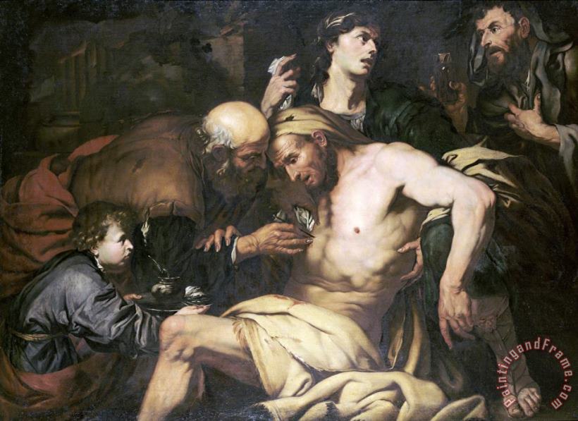 Giovanni Battista Langetti The Good Samaritan Art Painting