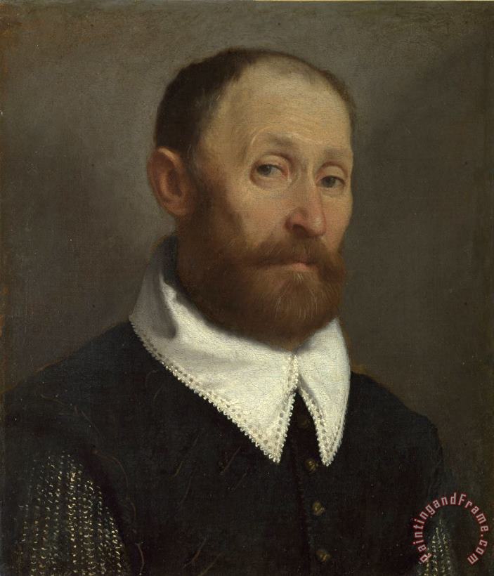 Giovanni Battista Moroni Portrait of a Man with Raised Eyebrows Art Painting