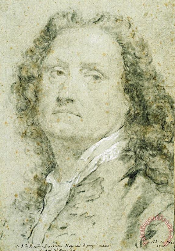 Giovanni Battista Piazzetta Self Portrait, 1735 Art Painting